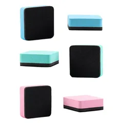 新品 ホワイトボード 消しゴム ホワイトボードイレーザー 黒板消し 6個入り 5×5×2cm マグネット付き 教室 家庭 オフィス用 ガラスボード用イレーザー（ピンク、ライトブルー、グリーン）