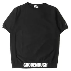 新品 GOOD ENOUGH グッドイナフ スウェット サイズ:4 裾ロゴ リバースウィーブ クルーネック 半袖 スウェットシャツ RIB LOGO S/S CREW ブラック 黒 トップス カットソー トレーナーのサムネイル