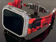 ０５★アップルウォッチバンド ラバーベルト Apple Watch 　キラキラ ケース カバー 4 5 6 7 8 9 se メンズ レディース 38mm 40mm 41mm 42mm 44mm 45mm
