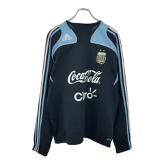 00年代 adidas アディダス サッカー アルゼンチン代表 長袖Ｔシャツ プロチーム スポーツ ネイビー(メンズ M)中古 古着 V0165