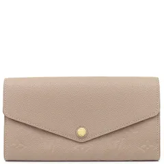 ルイヴィトン LOUIS VUITTON 長財布 ポルトフォイユ サラ モノグラムアンプラント トゥルトレール ゴールド金具 グレージュ 二つ折り フラップ  M68708 CA3108 【箱】【中古】