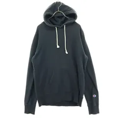 Champion チャンピオン ワンポイントロゴ 長袖 パーカー L ブラック レディース 古着