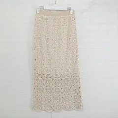 ◇ SENSE OF PLACE by URBAN RESEARCH デザインレース ロング タイト スカート サイズOne アイボリー系 レディース P  【1303060007491】