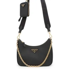 プラダ ショルダーバッグ Re-Edition 2005 サフィアーノレザー 1BH204 PRADA 2wayバッグ 黒