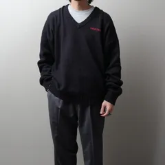 1990's~ ANTIGUA V-Neck Cotton Knit Sweater レタードニット 142089のサムネイル