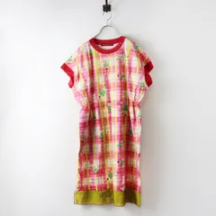 未使用 アルベロベロ オレボレブラ ALBEROBELLO OLLEBOREBLA ぶたさんチェックワンピース M｜ピンク チュール ドレス【2400014568202】