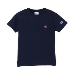 ショートスリーブTシャツ ワンポイントロゴ ベーシック バインダーネック 綿100% 丸首 半袖 CK-Z301Z キッズ Tシャツ [チャンピオン]