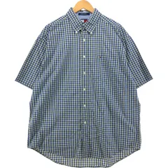 古着 90年代~ トミーヒルフィガー TOMMY HILFIGER チェック柄 半袖 ボタンダウン チェックシャツ メンズXL相当 ヴィンテージ/eaa539698