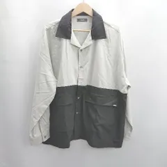 ◇ ⊂ MinoriTY マイノリティ ツートンカラー 長袖 シャツ サイズ L グリーン系 ブラック メンズ レディース E  【1502030045024】のサムネイル