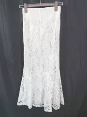 ◇ ⊂ GRL グレイル 花柄レース ロング丈 マーメイド スカート サイズS アイボリー系 レディース E  【1508060011107】
