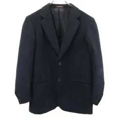 アンリリュシャピュイ コーデュロイ テーラードジャケット S 黒 henri luc chapuis メンズ 古着 【231130】