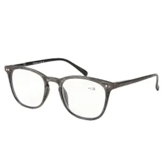 【新着商品】[Yellowrock] レトロ木目プリント老眼鏡 おしゃれリーディンググラス携帯用 シニアグラス ケース＆クロス付き 度数「+1.0～+4.0」 yr323