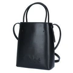 美品●chole クロエ パラティ スモール ハンドバッグ ショルダー ブラック Chloé シャイニーレザー製Paraty 24スモールバッグ のブラック