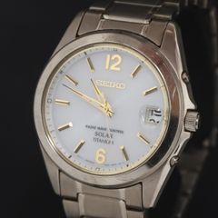 터프 솔라 세이코 7B52-0AP0 화이트 문자판 데이트 여성 시계 2000000 NSK KRK