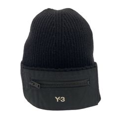 Y-3 ワイスリー 24AW PATCH BEANIE ビーニーニットキャップ IY9273 ブラック