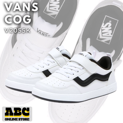 VANS ヴァンズ COG(15-22) コグ V2055K WHITE キッズ 子供 シューズ スニーカー 白 マジックテープ /// オールドスクール スリッポン オーセンティック ブラック ホワイト コンバース オールスター ダイナモ コルテッツ