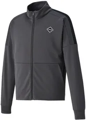 ゴーセン GOSEN テニス 裏起毛ストレッチジャケット メンズ レディース ウォームアップニットジャケット 上着 アウター 裏起毛 羽織 部活 チーム ストレッチ 保温  W2340 35 ダークグレー