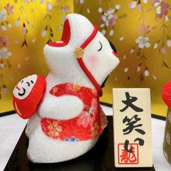 令和8年 干支飾り【大笑い(立)だるま持ち 午】2026年 午年 迎春 玄関置物 ちりめん干支飾り リュウコドウ 新品未使用品 日本製