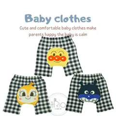 アンパンマン 夏 ３キャラ マチ付き５分丈パンツ SA4507  80/90/95CM