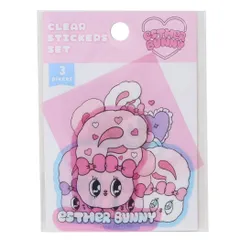 【メール便】エスターバニー ダイカットシール クリアステッカーセット 3枚セット フレンズ ティーズファクトリー デコシール キャラクター グッズ 