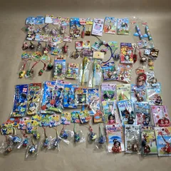 ★ ご当地 キャラクター グッズ 大量 69点 まとめ商品 キューピー ワンピース スティッチ チキラーズ まりもっこり 鬼滅の刃 根付け キーホルダーなど 0.70kg