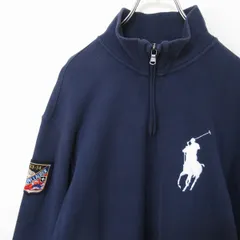 ポロラルフローレン Polo by RalphLauren ビッグポニー 刺繍 スウェット ハーフジップ トレーナー  x940267ss