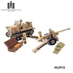 ESシリーズ 九八式四屯牽引車 機動九〇式野砲 ブロック戦車 462PCS パンツァーブロックス