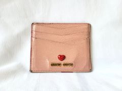 ミュウミュウ マドラスラブ カードケース カード入れ パスケース ハート ピンク miumiu