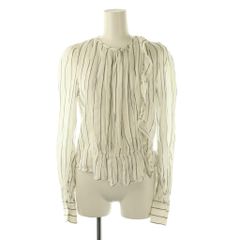 SeeByChloé 長袖トップス ベージュ・ストライプ 34-38 SLY | OFF SHOULDER CUT LACE トップス (Tシャツ・カットソー