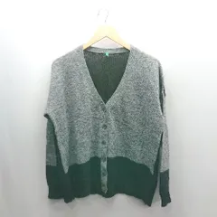 ◇ ◎ ⊇ UNITED COLORS OF BENETTON 長袖 カーディガン サイズM ブラック系 レディース E  【1502060001120】