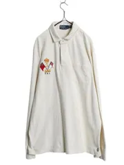 【お得なクーポン配布中!】 00s ポロ ラルフローレン 長袖 ラガー シャツ メンズ XL オールド ラグビーシャツ 長袖シャツ ヘビーウェイト 大きいサイズ バックプリント