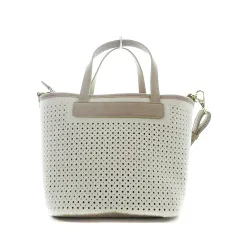 エムケー ミッシェルクラン MK MICHEL KLEIN ハンドバック ショルダー 2way インナーバッグ 切替 パンチング ベージュ 鞄 かばん