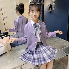 子供スーツ 3点セット スーツセット スクール制服 長袖 上下セット スーツ 女の子 子供服 女子制服 スクール制服 JK制服 学生服 小学校 子供 ジュニア コスプレ衣装 可愛い JK服 入学式 学園祭 卒園式 卒業式 スーツ ybb01