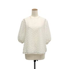 未使用品 shirocon シロコン フローラバックリボン ブラウス ホワイト 36 SC21-23012SM