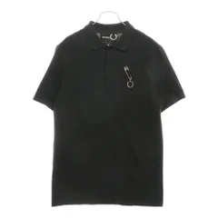 RAF SIMONS (ラフシモンズ) ×FRED PERRY フレッドペリー フロントチャームデザイン コットン 半袖ポロシャツ ブラック SM1943 102 02095 391のサムネイル