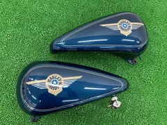 FLSTF1340 タンク 左右 青 ハーレー 純正 バイク 部品 EVO 98年 ソフテイル ファットボーイ フューエルコック 【中古】 90 FLSTF1340 タンク 左右 青 ハーレー 純正 バイク 部品 EVO 98年