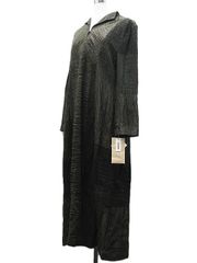 タグ付き 保管品 AKIHIKO IZUKURA 伊豆藏明彦 アキヒコ イズクラ シルク ワンピース 絹 グリーン系 丁子染 レディース L 6793251 L0001-0521③
