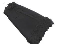 nano universe ナノユニバース リボン フリル ノースリーブ結婚式・2次会ドレス ワンピース sizeM/黒 ■◆ レディース