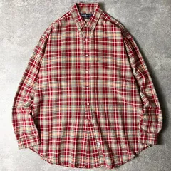 BIG SHIRT 90s RALPH LAUREN マルチカラー チェック 長袖 ボタンダウン シャツ XL / 90年代 POLO ポロ ラルフローレン