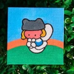入ってます　キャンバス　ぼぼみ
