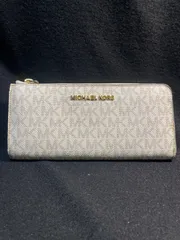 g113 MICHAEL KORS モノグラム 長財布 ホワイト マイケルコース ピンク
