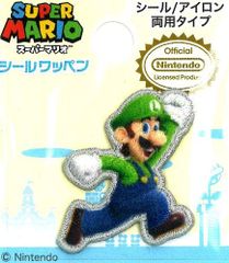 ING-MRS-031 キャラクター シール（ 刺しゅう ） ワッペン  スーパーマリオ （ ルイージ ) スター キャラクターワッペン アップリケ アイロン 刺繍 かわいい おしゃれ マーク キッズ 子供 こども 入園 入学