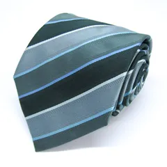 ヒューゴボス ブランド ネクタイ ストライプ柄 グラデーション PO メンズ ブルーグリーン HUGO BOSS 【中古】