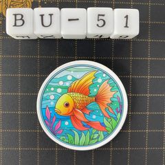 방수 스티커 사카나 해양 생물 스테인드 글라스 풍 BU-51