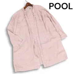 POOL プール 無印良品 春夏★ 麻100% リネン ガウン ローブコート カーディガン シャツ コート Sz.F レディース