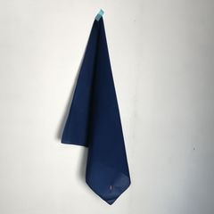藍染め　ボタンホール付き　ハンカチーフ