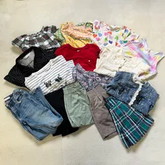 【キッズまとめ売り】【女の子15点セット】【130サイズ】UNIQLO  ユニクロ グローバルワーク GAP ZARA H&M ワンピース キュロットパンツ トップス パンツ アソート 春物 夏物 着回し