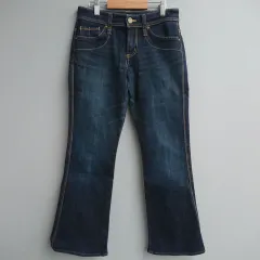 M9118 EDWIN エドウィン C-SEVENTEEN ストレッチ ブーツカッ ト デニム レディース 28×32 Sサイズ 濃紺 ブルー C17131