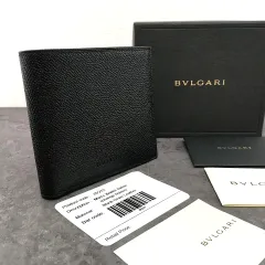 送料込み！ 未使用品 BVLGARI 二つ折り財布 ブラック 箱付き 576