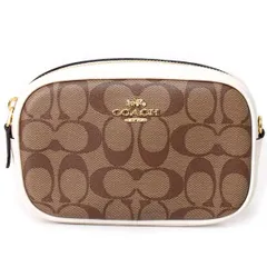 コーチ バッグ COACH コーティングキャンバス スムースレザー シグネチャー コンバーチブル ベルトバッグ 3way ショルダー 斜め掛け クラッチ ウエスト ヒップバッグ カーキ×チャーク 79209